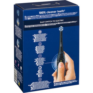 Oral-B iO Series 2 Ηλεκτρική Οδοντόβουρτσα με Αισθητήρα Πίεσης και Θήκη Ταξιδίου Μαύρη