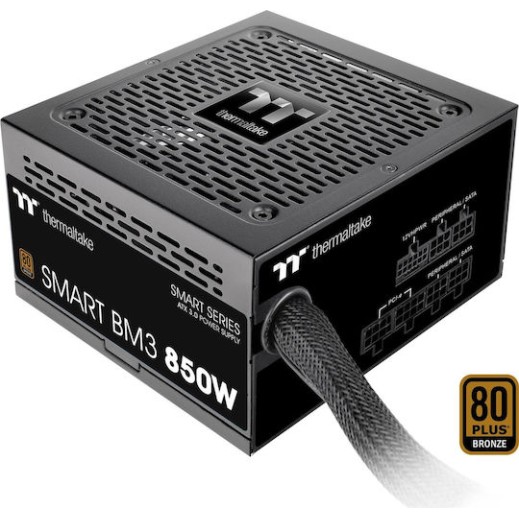 Thermaltake Smart BM3 850W Μαύρο Τροφοδοτικό Υπολογιστή Semi Modular 80 Plus Bronze