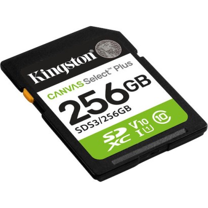 256gb Sd Memory Card Kingston Canvas Select Plus Class 10 Uhs-i Read Speed Up To 100mb/s
