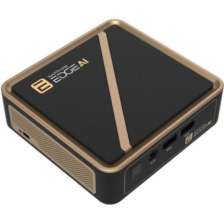 Sapphire Mini System Mini Pc Sapphire Edge Ai 350 Amd Ryzen Ai 7 350 2.5 Gigabit Black Gold 117x111x30mm