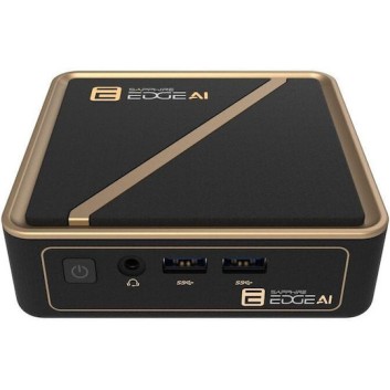 Sapphire Mini System Mini Pc Sapphire Edge Ai 350 Amd Ryzen Ai 7 350 2.5 Gigabit Black Gold 117x111x30mm