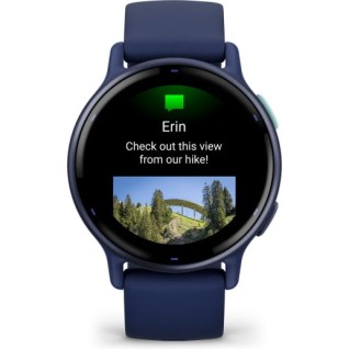 Garmin Vivoactive 5 Aluminium 42mm Αδιάβροχο Smartwatch με Παλμογράφο (Royal Blue)