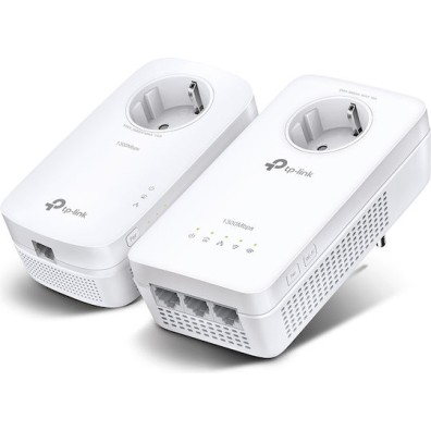 TP-LINK TL-WPA1300P KIT v3 Powerline Διπλό για Ασύρματη Σύνδεση Wi‑Fi 5 με Passthrough Πρίζα και 3 Θύρες Gigabit Ethernet