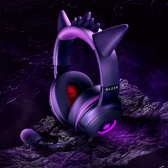 Razer Kraken Kitty V2 Over Ear Gaming Headset με σύνδεση USB Pokemon Gengar