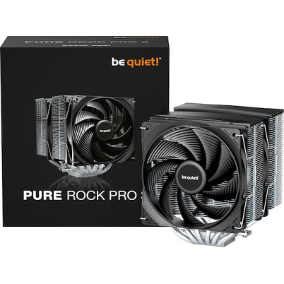 Be Quiet Pure Rock Pro 3 Ψύκτρα Επεξεργαστή Διπλού Ανεμιστήρα για Socket AM4/AM5/1200/115x/1700 Ασημί