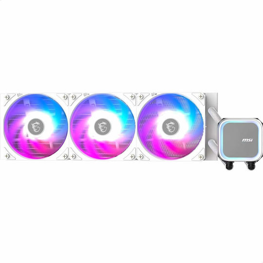 MSI MAG Coreliquid A13 360 Υδρόψυξη Επεξεργαστή Τριπλού Ανεμιστήρα 120mm για Socket AM4/AM5/1700 με ARGB Φωτισμό Λευκή