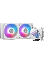 MSI MAG CoreLiquid Υδρόψυξη Επεξεργαστή Διπλού Ανεμιστήρα 120mm για Socket AM4/AM5/1700/1200/115x με ARGB Φωτισμό Λευκή