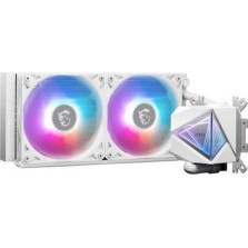 MSI MAG CoreLiquid Υδρόψυξη Επεξεργαστή Διπλού Ανεμιστήρα 120mm για Socket AM4/AM5/1700/1200/115x με ARGB Φωτισμό Λευκή
