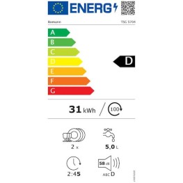 Bomann Πλυντήριο Πιάτων Πάγκου για 2 Σερβίτσια Π44xY44εκ. Λευκό