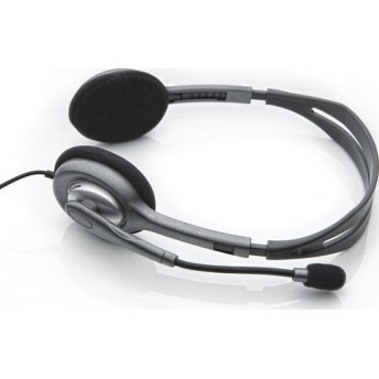 Logitech H110 On Ear Multimedia Ακουστικά με μικροφωνο και σύνδεση 3.5mm Jack σε Γκρι χρώμα
