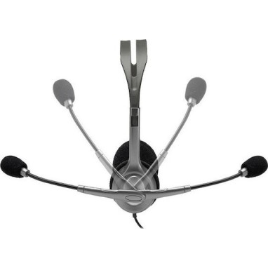 Logitech H110 On Ear Multimedia Ακουστικά με μικροφωνο και σύνδεση 3.5mm Jack σε Γκρι χρώμα