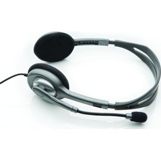 Logitech H110 On Ear Multimedia Ακουστικά με μικροφωνο και σύνδεση 3.5mm Jack σε Γκρι χρώμα