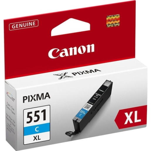 Canon CLI-551XL Γνήσιο Μελάνι Εκτυπωτή InkJet Κυανό (6444B001)