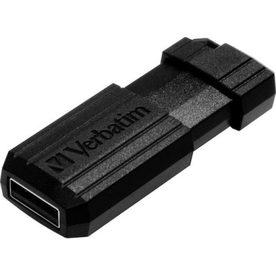Verbatim PinStripe 64GB USB 2.0 Stick Μαύρο