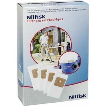 Nilfisk Σακούλες Σκούπας 4τμχ Συμβατή με Σκούπα Nilfisk