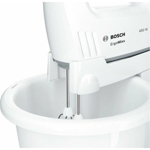 Bosch Μίξερ με Πλαστικό Κάδο 1.5lt Λευκό 450W