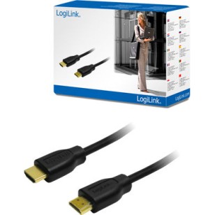 LogiLink HDMI 1.4 Cable HDMI male - HDMI male 2m Μαύρο