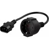 Powerwalker Bluewalker IEC C14 - Schuko Cable 0.2m Μαύρο 91015003