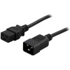 Powerwalker Bluewalker IEC C14 - Schuko Cable 0.2m Μαύρο 91015003