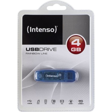 Intenso Rainbow Line 4GB USB 2.0 Stick Μπλε