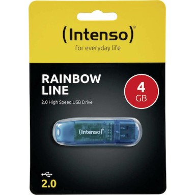 Intenso Rainbow Line 4GB USB 2.0 Stick Μπλε