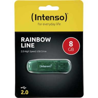 Intenso Rainbow Line 8GB USB 2.0 Stick Πράσινο