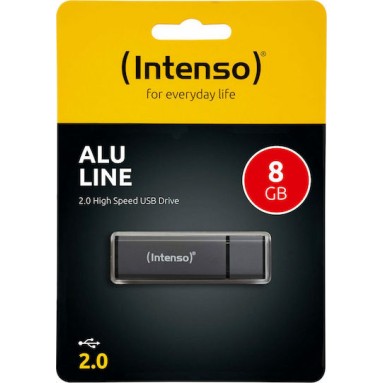 Intenso Alu Line 8GB USB 2.0 Stick Γκρι