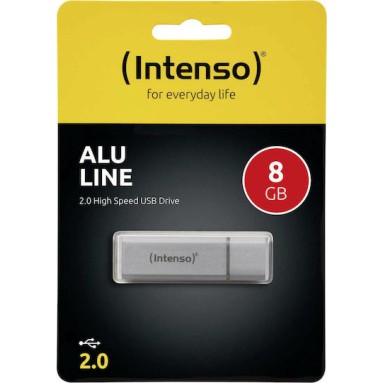 Intenso Alu Line 8GB USB 2.0 Stick Ασημί