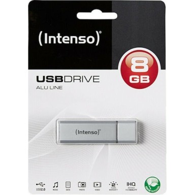 Intenso Alu Line 8GB USB 2.0 Stick Ασημί