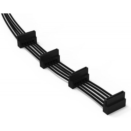 Be Quiet 7-Pin SATA III - 4x 7-Pin SATA III Cable 0.72m Μαύρο (BC026)