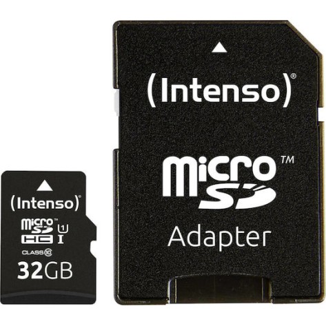 Intenso microSDHC 32GB Class 10 U1 UHS-I με αντάπτορα