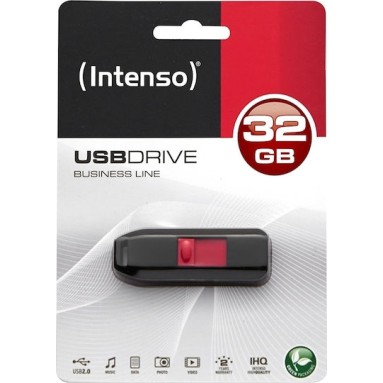 Intenso Business Line 32GB USB 2.0 Stick Μαύρο
