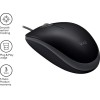 Logitech B110 Silent Ενσύρματο Ποντίκι Μαύρο