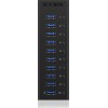 Icy Box USB 3.0 Hub 10 Θυρών με σύνδεση USB-A & Θύρα Φόρτισης και Εξωτερική Παροχή Ρεύματος
