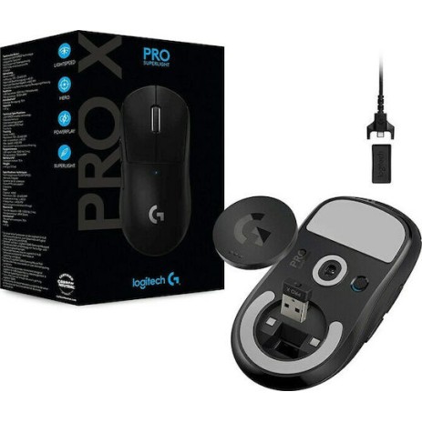 Logitech Pro X Superlight Ασύρματο Gaming Ποντίκι 25400 DPI Μαύρο