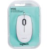 Logitech M100 Ενσύρματο Ποντίκι Λευκό