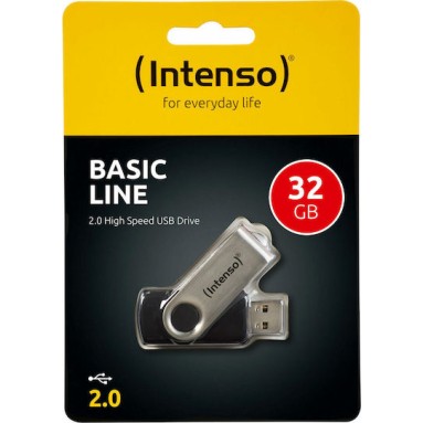 Intenso Basic Line 32GB USB 2.0 Stick Ασημί