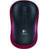 Logitech M185 (910-002237) Ασύρματο Mini Ποντίκι Black/Red