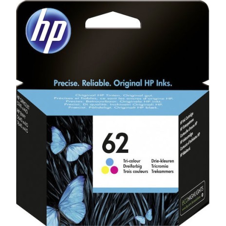 HP 62 Γνήσιο Μελάνι Εκτυπωτή InkJet Πολλαπλό (Color) (C2P06AE)