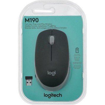 Logitech M190 Ασύρματο Ποντίκι Mid Grey