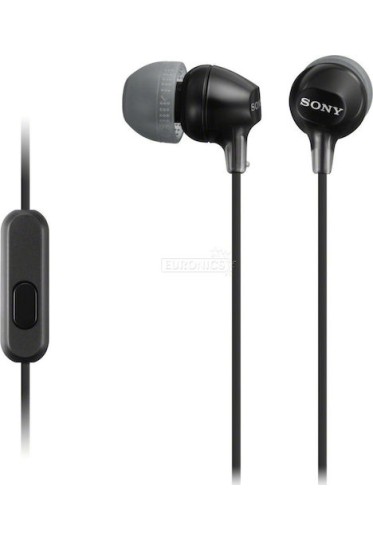 Sony MDR-EX15AP In-ear Handsfree με Βύσμα 3.5mm Μαύρο