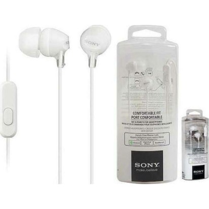Sony MDR-EX15AP In-ear Handsfree με Βύσμα 3.5mm Λευκό