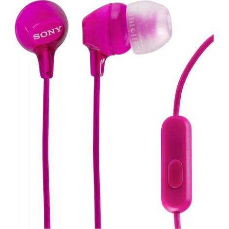 Sony MDR-EX15AP In-ear Handsfree με Βύσμα 3.5mm Ροζ