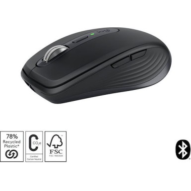 Logitech MX Anywhere 3S Ασύρματο Bluetooth Ποντίκι Graphite