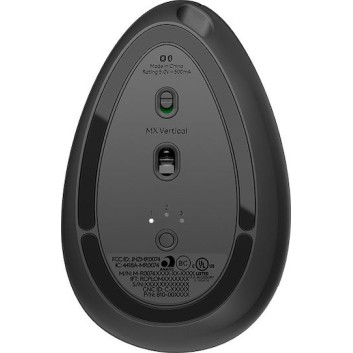 Logitech MX Vertical Ασύρματο & Ενσύρματο Εργονομικό Bluetooth Ποντίκι Μαύρο