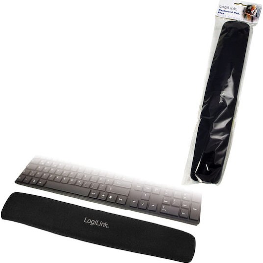 LogiLink Gel Pad Στήριγμα Καρπού Μαύρο 42.5X7X1.8 εκ.