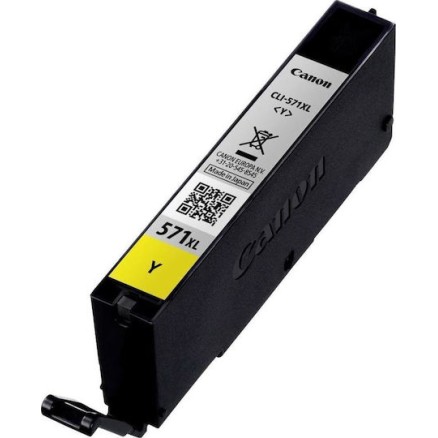 Canon CLI-571XL Γνήσιο Μελάνι Εκτυπωτή InkJet Κίτρινο (0334C001)