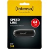 Intenso Speed Line 64GB USB 3.0 Stick Μαύρο