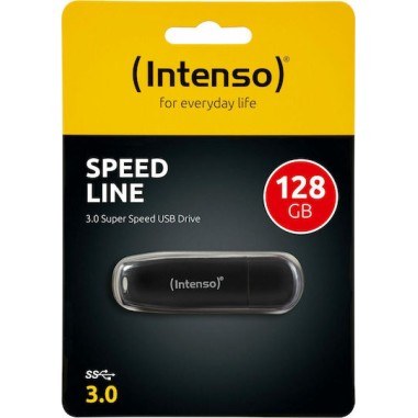Intenso Speed Line 128GB USB 3.0 Stick Μαύρο