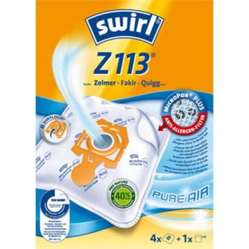 Swirl Z 113 MP Plus AirSpace Σακούλες Σκούπας 4τμχ Συμβατή με Σκούπα Universal